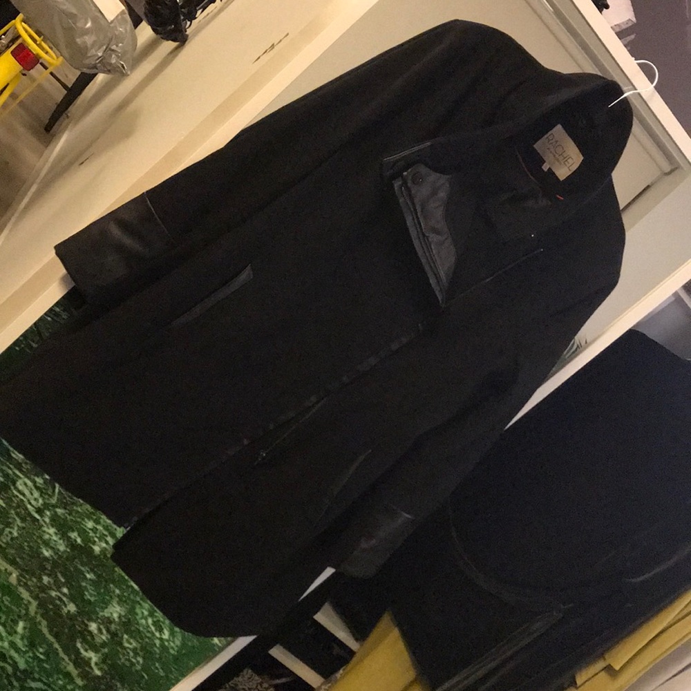 Rachel Roy asymmetrical zip coat